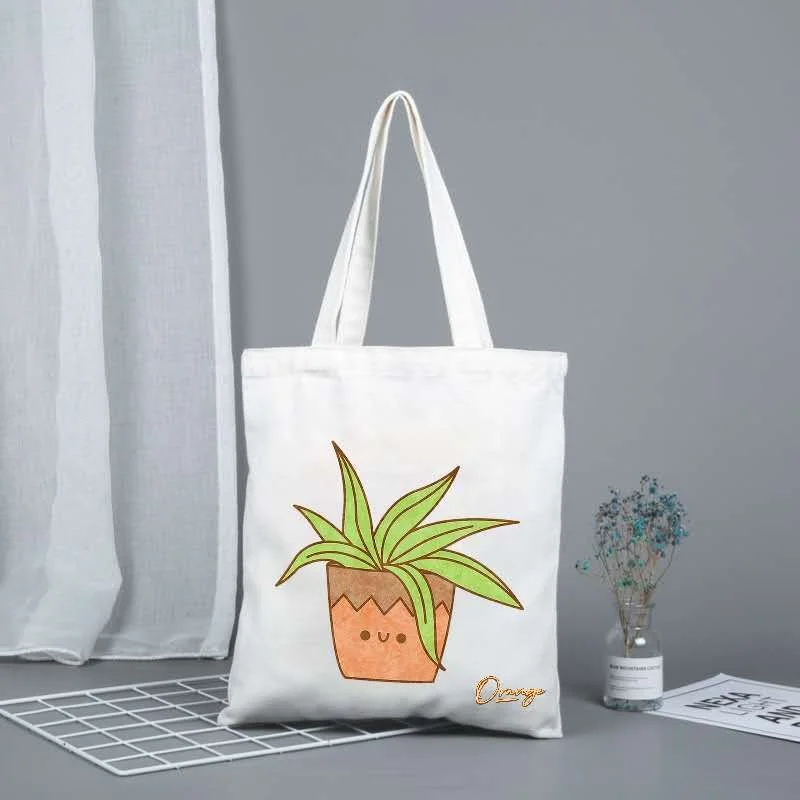 Canvas Supermarket Shopping Tote