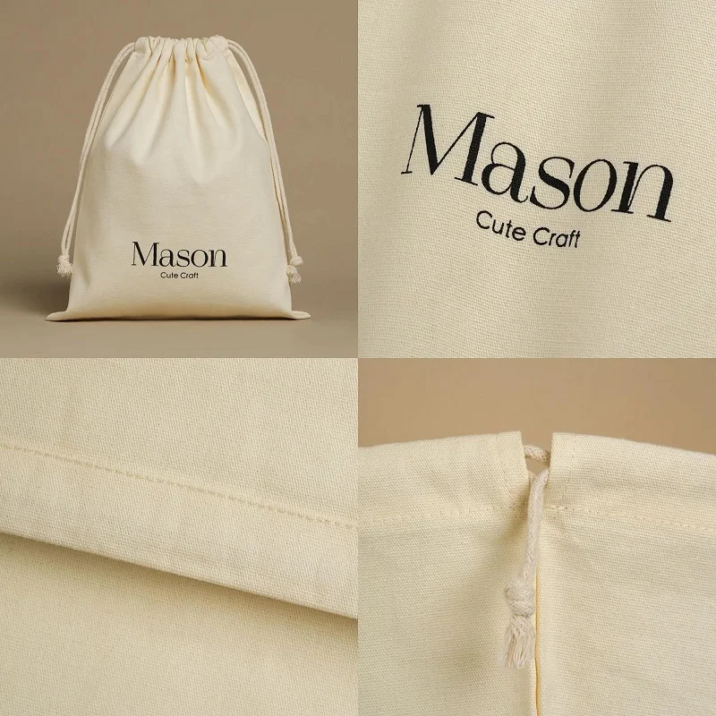 8 10 12 Canvas Cotton Drawstring Bag Storage Cotton Bag