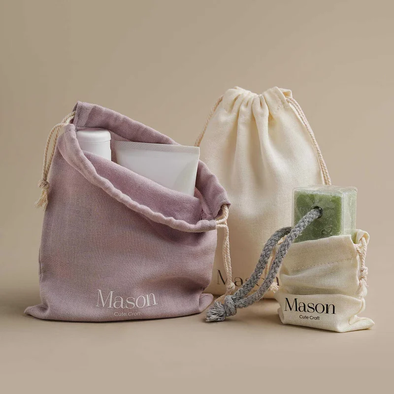 Cotton Drawstring Bag Custom Logo Printed