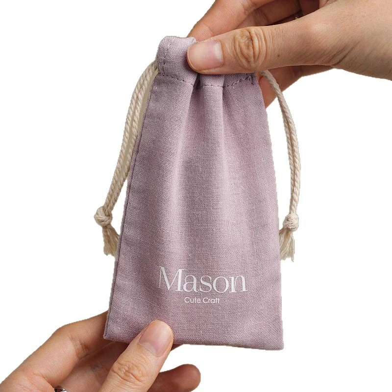 Cotton Drawstring Bag Custom Logo Printed