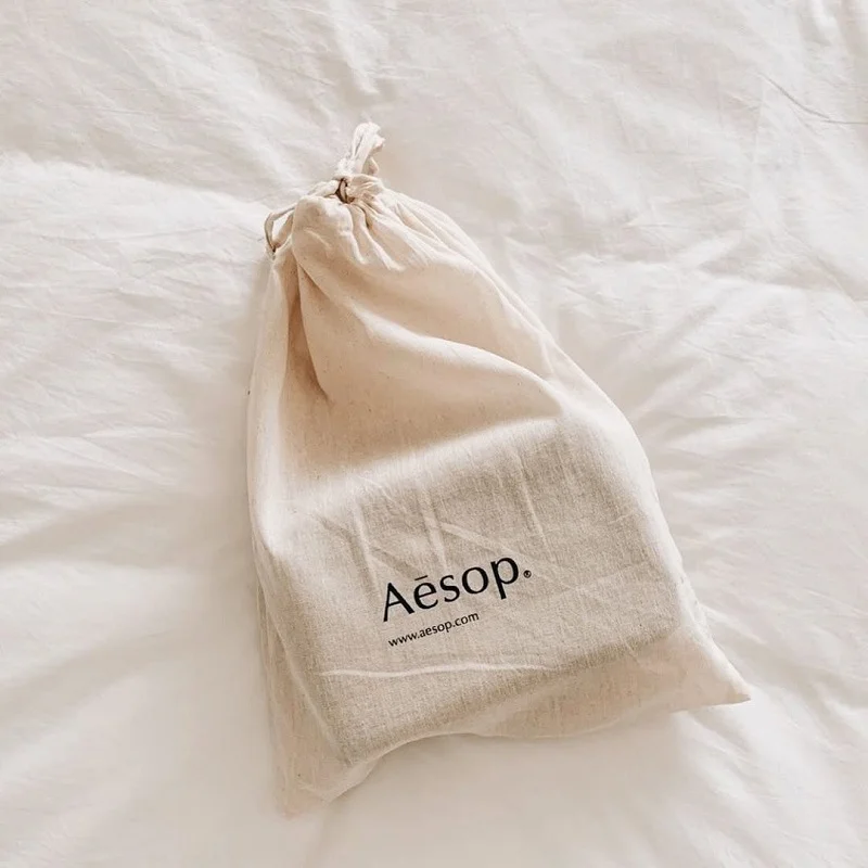 Cotton-Linen Drawstring Bag