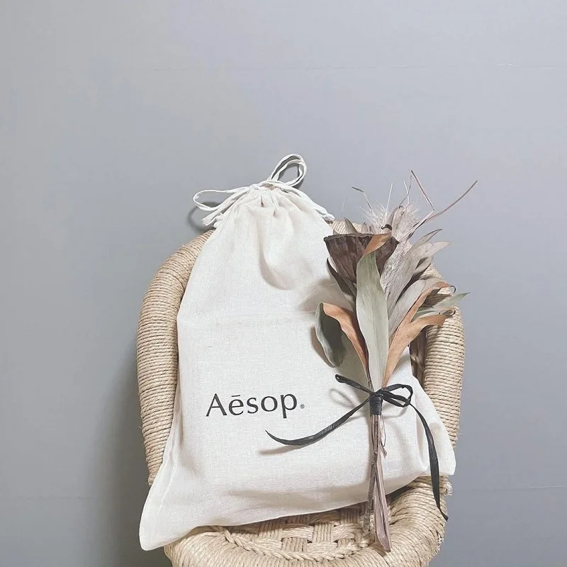 Cotton-Linen Drawstring Bag